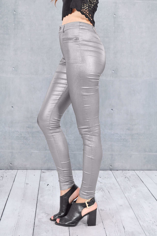 Picture of premium flared check pants in brown